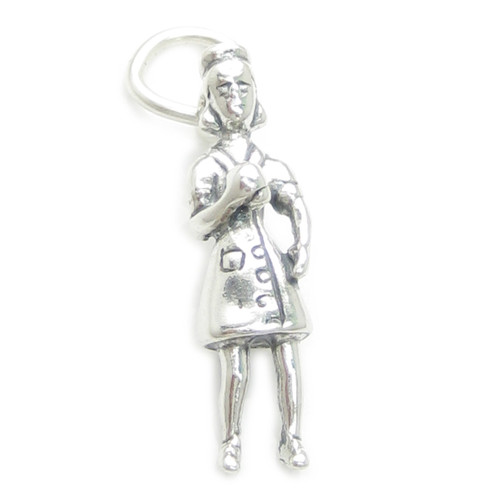 Nurse sterling silver charm .925 x 1 Nursing Nurseing medical charms
