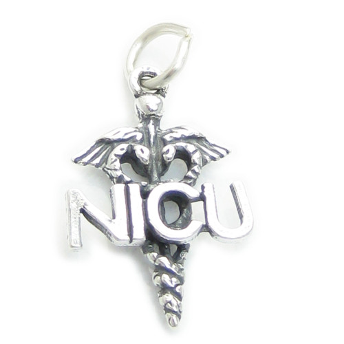 NICU Neonatal Intensive Care Unit sterling silver charm .925 x 1 charms