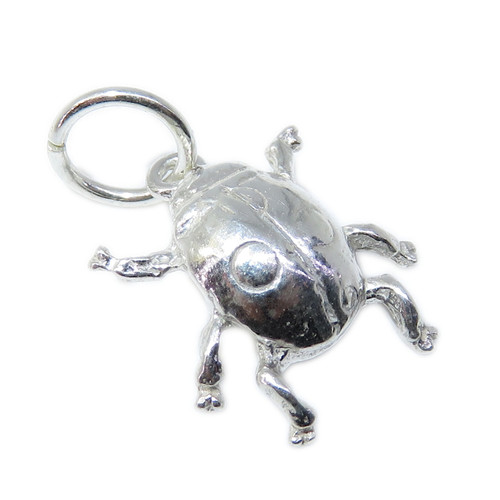 Beetle sterling silver charm .925 x 1 Beetles and Insects charms