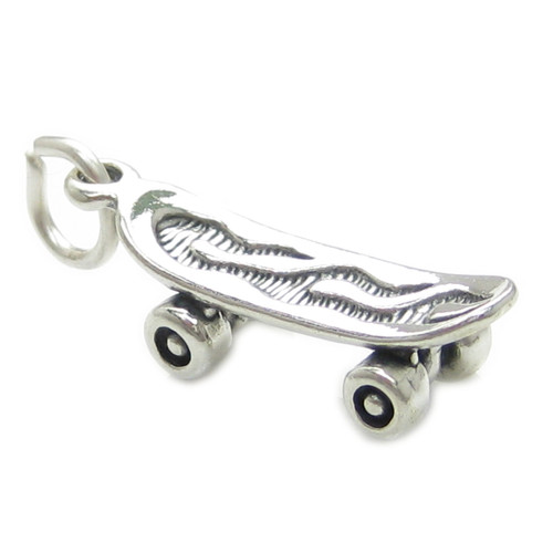 Skateboard sterling silver charm 925 x 1 Skating Skater Skate Board charms