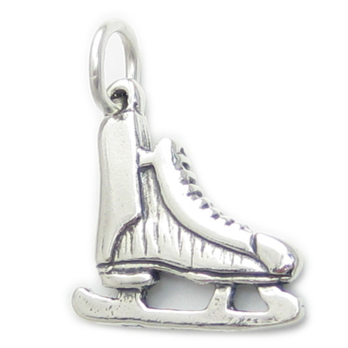 Ice Skate sterling silver charm .925 Ice Skates Skating Skater charms