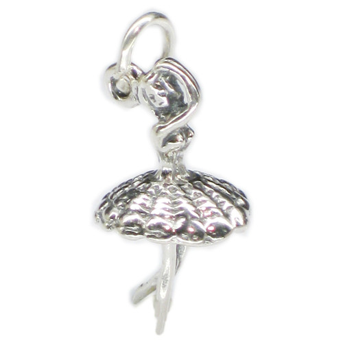 Ballerina sterling silver charm .925 x 1 Ballet Ballerinas danceing charms