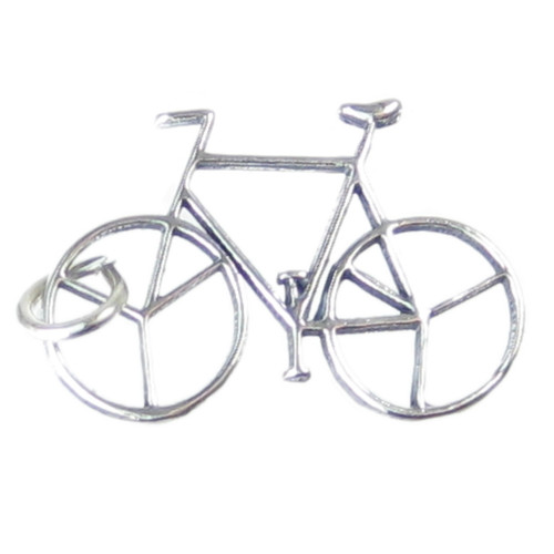 Bicycle sterling silver charm .925 x 1 Bike Bikes Bicycles charms