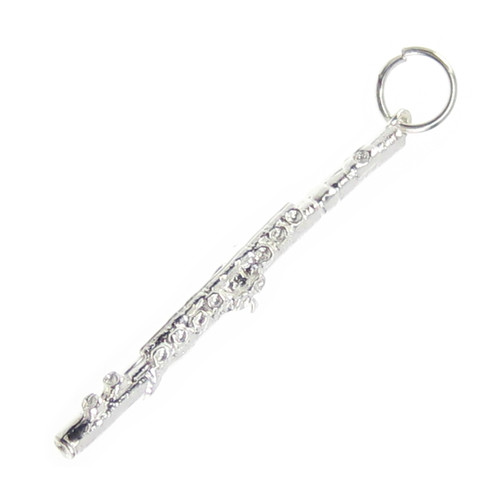Flute sterling silver charm .925 x 1 Flutes and Music charms