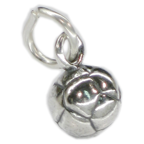Football Soccer Ball sterling silver charm .925 x 1 Sports Balls charms