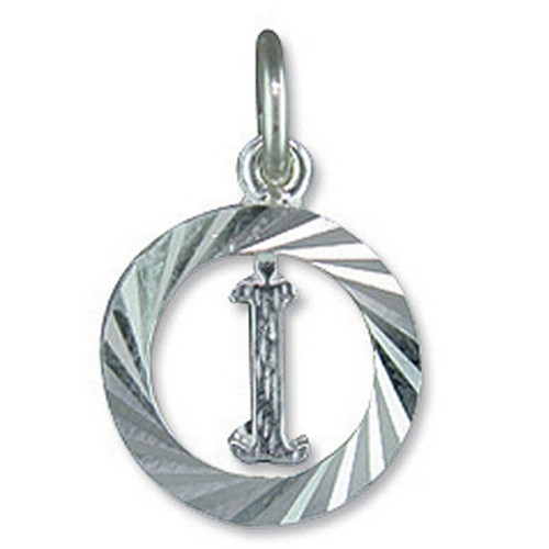 Letter I Initial .925 silver charm pendant x1 initials charms Range10