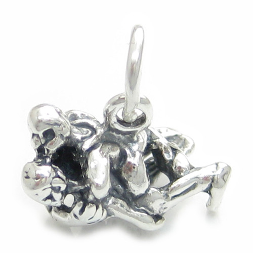 Wrestlers sterling silver charm .925 x 1 Wrestling charms