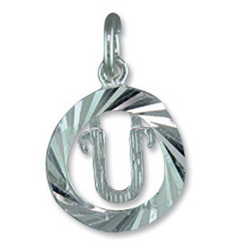 Letter U Initial .925 silver charm pendant x1 initials charms Range10