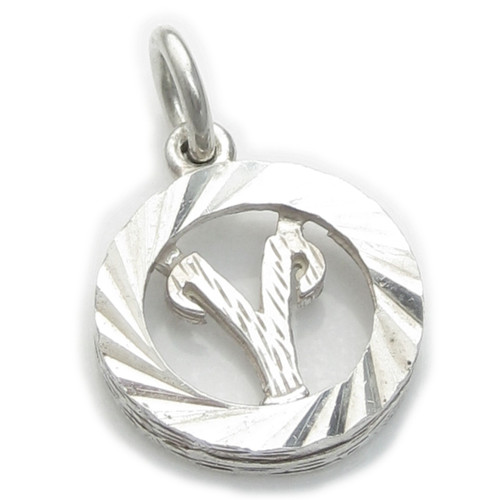 Letter Y Initial .925 silver charm pendant x1 initials charms Range10