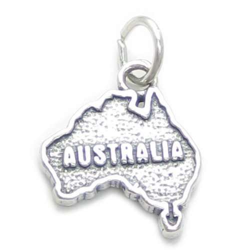 Australia map sterling silver charm .925 x 1 Country charms