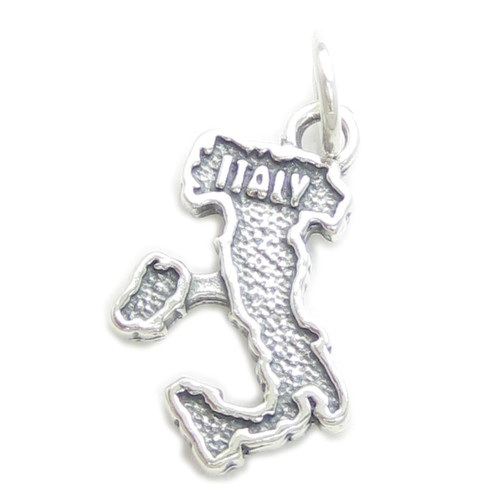 Italy map sterling silver charm .925 x 1 Italian Country charms