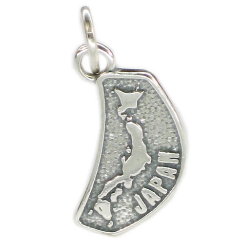 Japan map sterling silver charm .925 x 1 Country charms