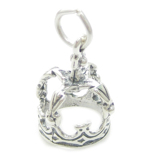 Crown sterling silver charm .925 x 1 Crowns King Queem Princess Prince