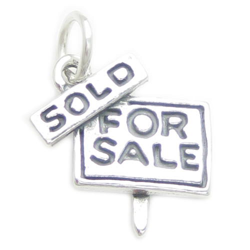 For Sale Sold sign sterling silver charm .925 Housing Estate charms