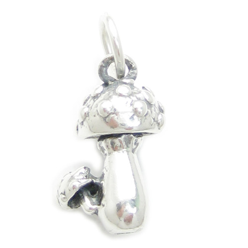 Toadstool Mushroom sterling silver charm .925 Mushrooms Toadstools