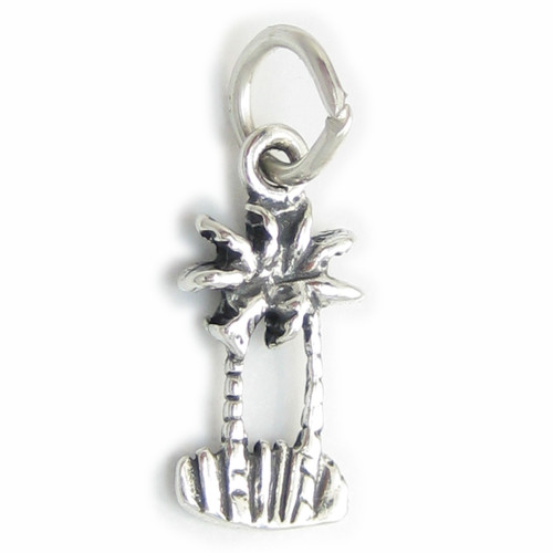 Palm Trees Small sterling silver charm .925 Holiday charms