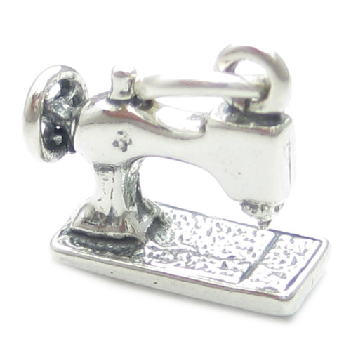 Sewing Machine sterling silver charm .925 x 1 Sew Tailor Dressmaker charms