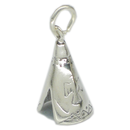 Wigwam Tepee sterling silver charm .925 x 1 Cowboys and Indians charms