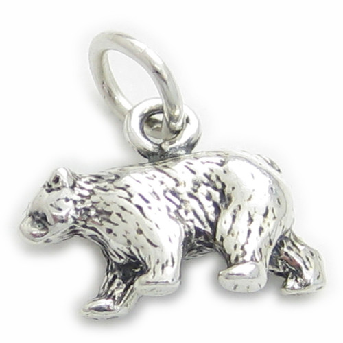 Bear sterling silver charm .925 x 1 Bears charms
