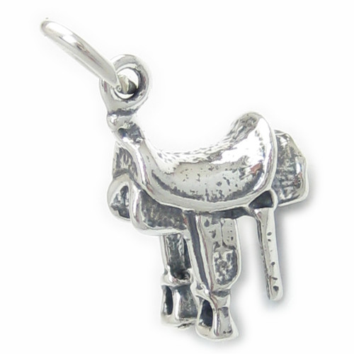 Saddle sterling silver charm .925 x 1 Horse Saddles charms