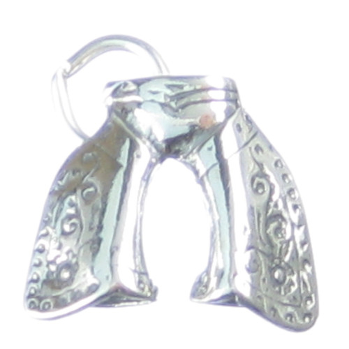 Cowboys Chaps sterling silver charm .925 x 1 Cow Boy Clothes charms