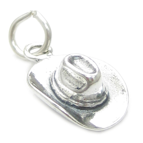Cowboy Hat sterling silver charm .925 x 1 Cowboys Cowgirl hats charms