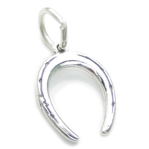Horseshoe sterling silver charm .925 x 1 Lucky Horse Shoe Horseshoes