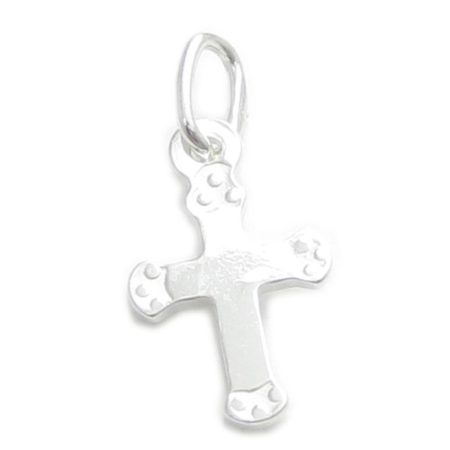 Cross TINY sterling silver charm .925 x 1 Crosses Holy charms JD9996121-CRS