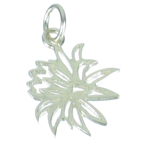 Flower sterlng silver charm pendant .925x1 Flowers charms pendants MS54-706-6226