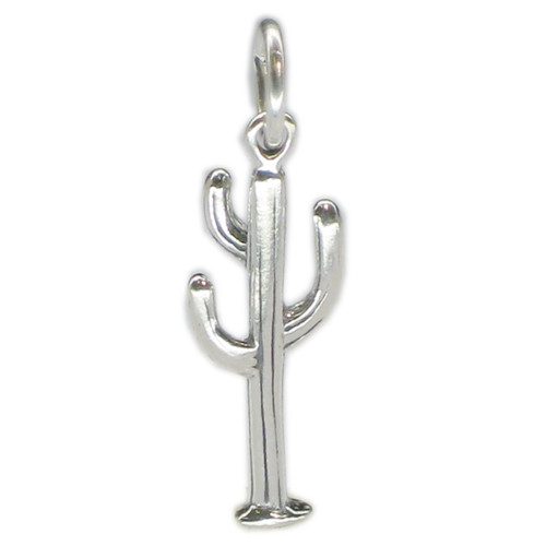Cactus sterling silver charm .925 x 1 Desert Plants Cacti charms