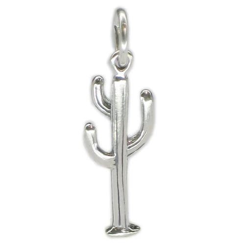 Cactus sterling silver charm .925 Desert Plants Cacti charms