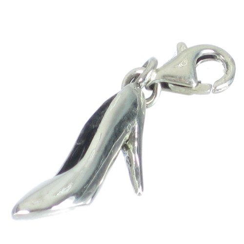 High Heel Shoe sterling silver charm .925 x 1 Shoes Charms MS54-983-3