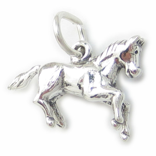 Horse sterling silver charm .925 x 1 Horses Equine charms A1