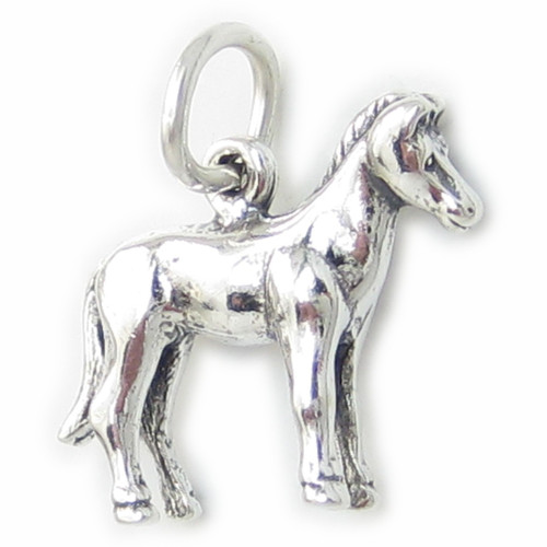 Pony Horse sterling silver charm .925 x 1 Ponies Ponys Horses charms