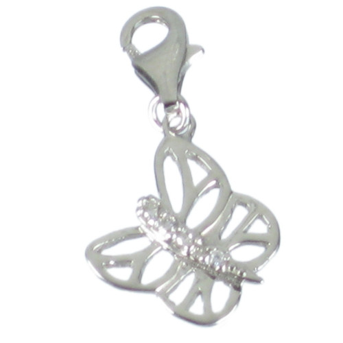 Butterfly sterling silver charm .925 Butterflies charms MS54-983-273