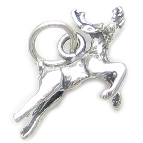 Reindeer sterling silver charm .925 Rudolph Reindeers Rein Deer charms