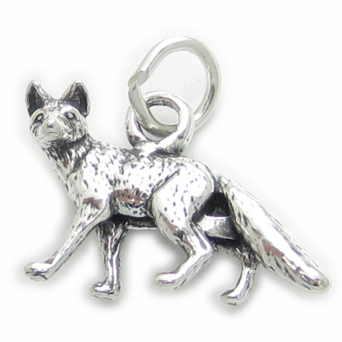 Fox sterling silver charm .925 x 1 Foxes charms
