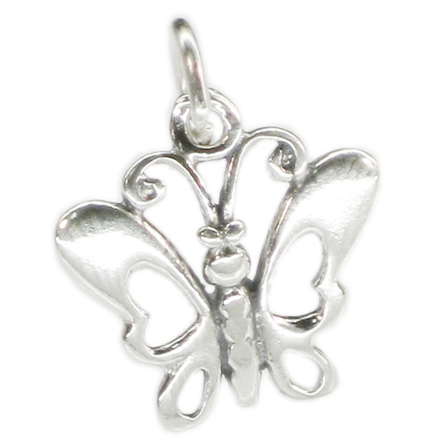 Butterfly sterling silver charm .925 x 1 Butterflys Butterflies charms
