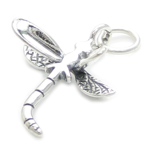 Dragonfly sterling silver charm .925 x 1 Dragon Fly Dragonflies charms B