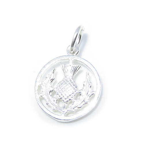 Thistle SMALL sterling silver charm .925 x 1 Thistles charms