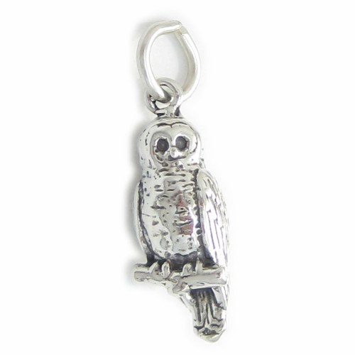 Spotted Owl sterling silver charm .925 Owls charms