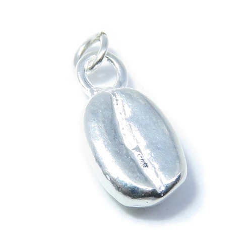 Coffee Bean sterling silver charm .925 Coffees Beans charms