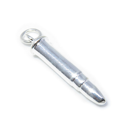 Bullet sterling silver charm .925 Ammunition & Bullets charms