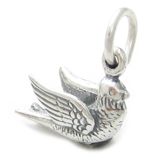 Dove sterling silver charm .925 x 1 Peace Doves Bird Birds charms