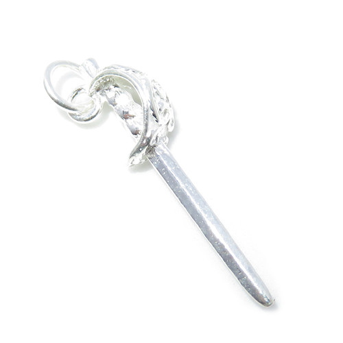 Cutlass sterling silver charm .925 x 1 Weapons & Swords charms