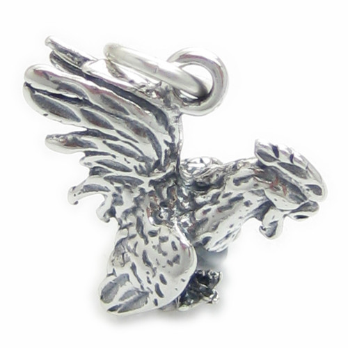 Gamecock bird sterling silver charm .925 x 1 Game Cock birds charms
