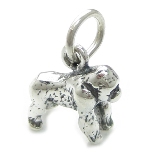 Gorilla sterling silver charm .925 x 1 Gorillas Apes Gorila charms