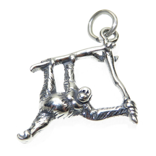 Orangutan Ape sterling silver charm .925 x 1 Monkeys and Apes charms