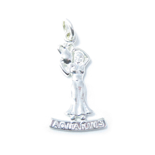 Aquarius SMALL sterling silver charm .925 Zodiac charms