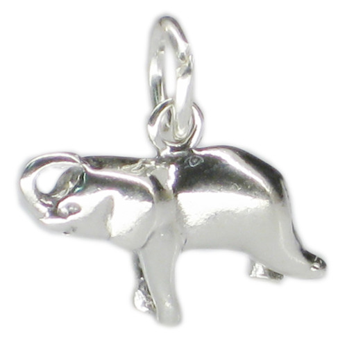Asian Elephant sterling silver charm .925 x 1 Elephants charms